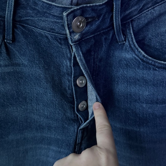 3x1 Higher Ground Gusset in Vasto Cropped Raw Hem Button Fly Flare Jeans - Picture 8 of 9